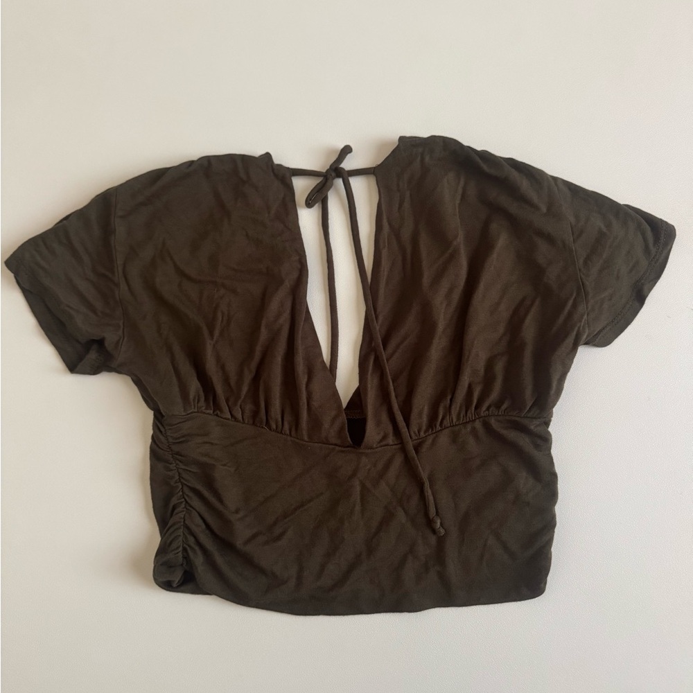 Earthbound Dark Green Women's Top - Picture 3 of 3